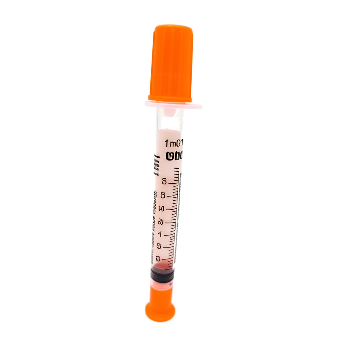 Jeringa 1 ml tapa naranja