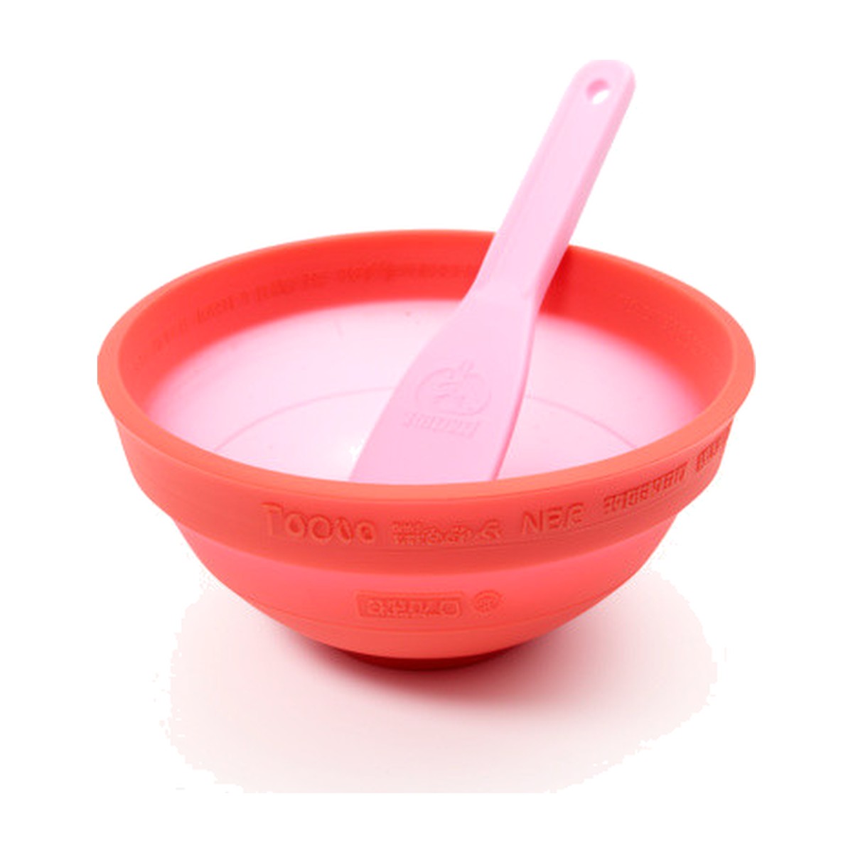 Taza de caucho y espatula