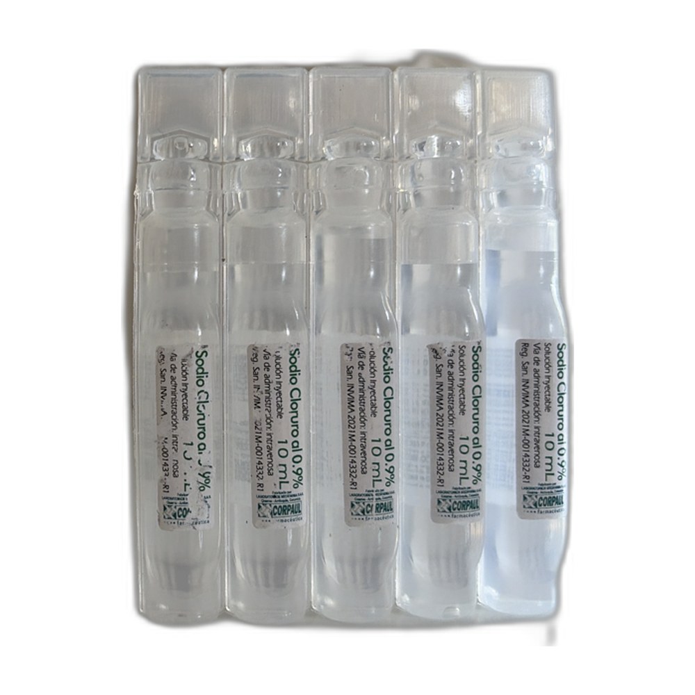 Salinas, 0.9%, 10 ml para toxina — Supermercado Medico