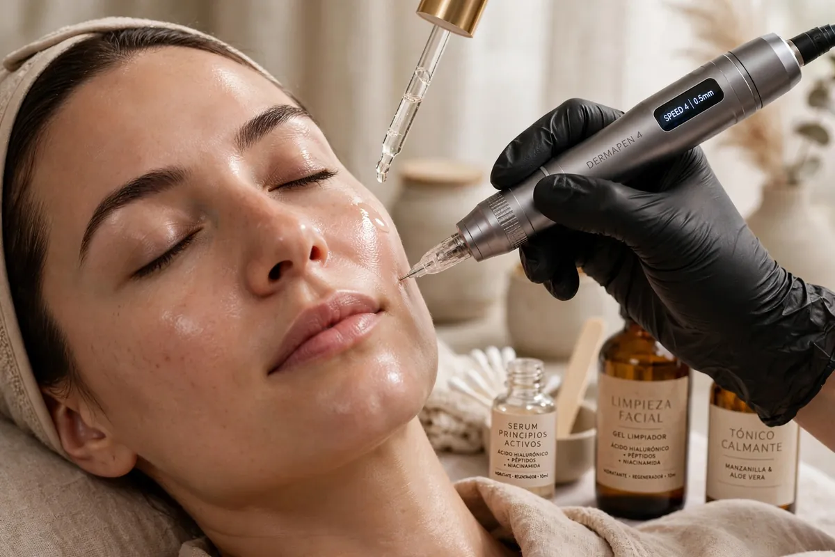 Limpieza facial con principios activos (Dermapen) en Riohacha